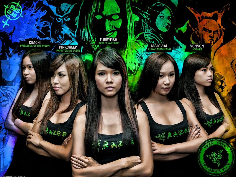 Five Women in Black Shirts