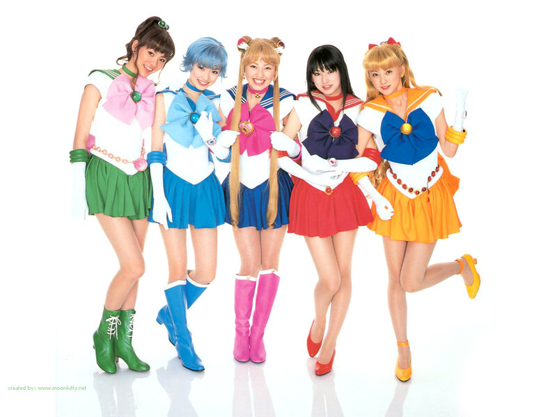 Five Women in Costumes — White, Playful