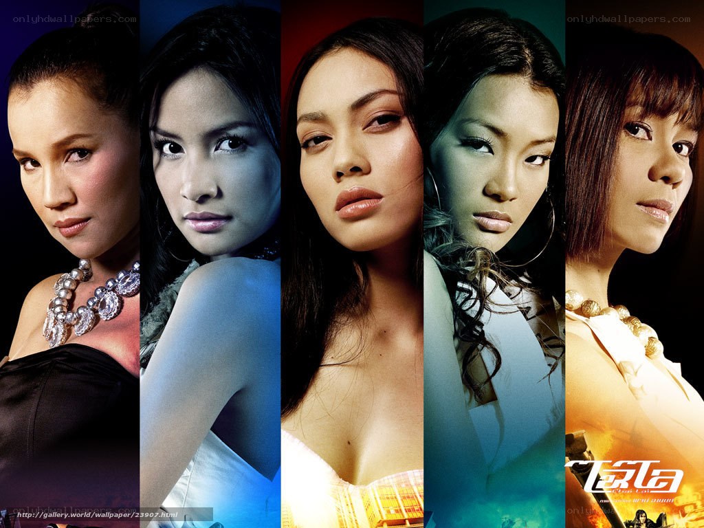 Five women in fashion portraits