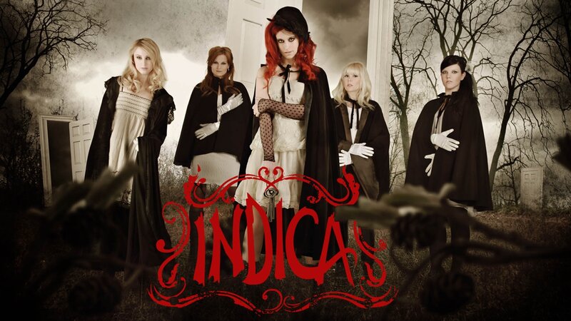 Five Women in Gothic Attire — Black, Dramatic, Night