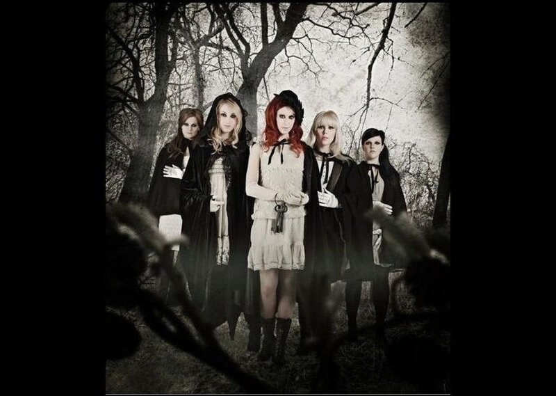 Five Women in Gothic Attire — Black, Dramatic