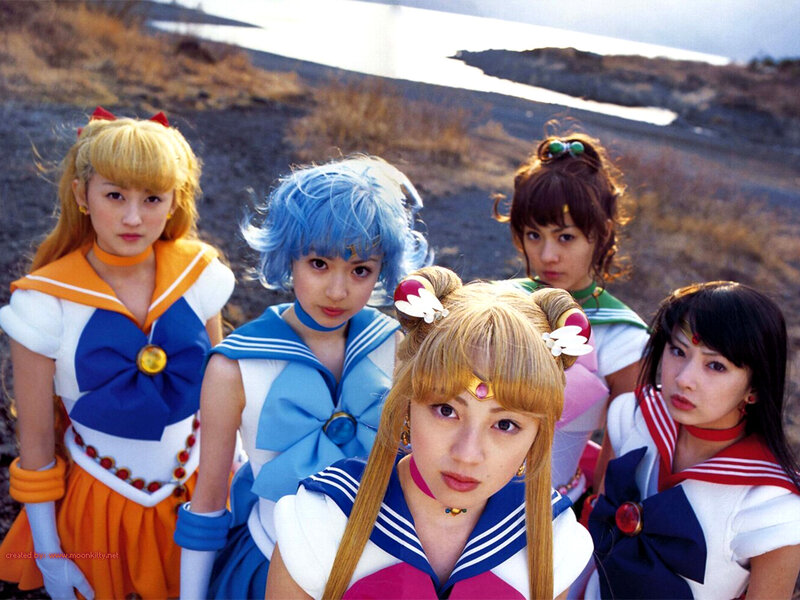 Five Women in Sailor Costumes — Blue