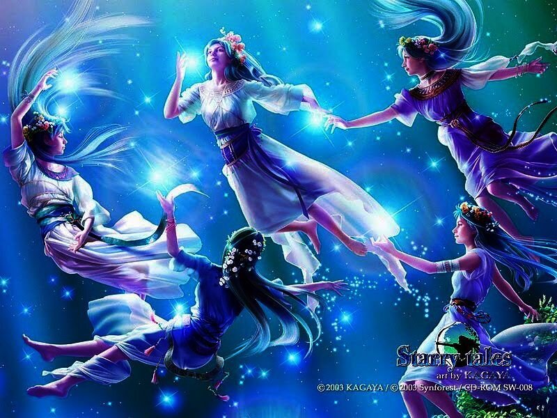 Five Women in Starry Sky