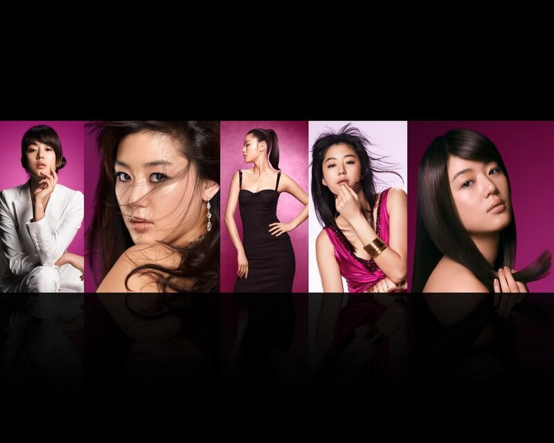 Five Women in Studio Portraits