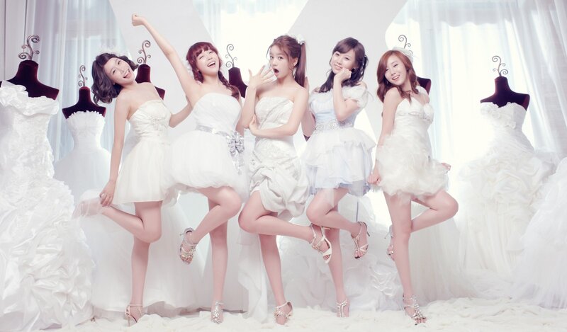 Five Women in White Dresses — Playful