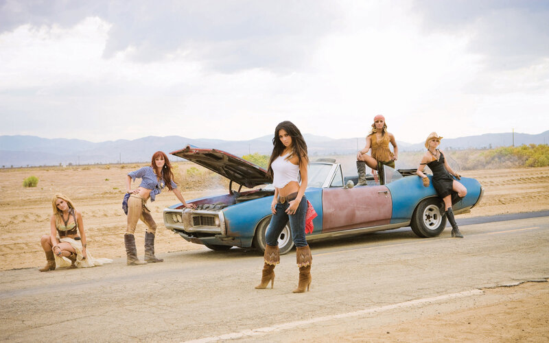 Five Women with a Car