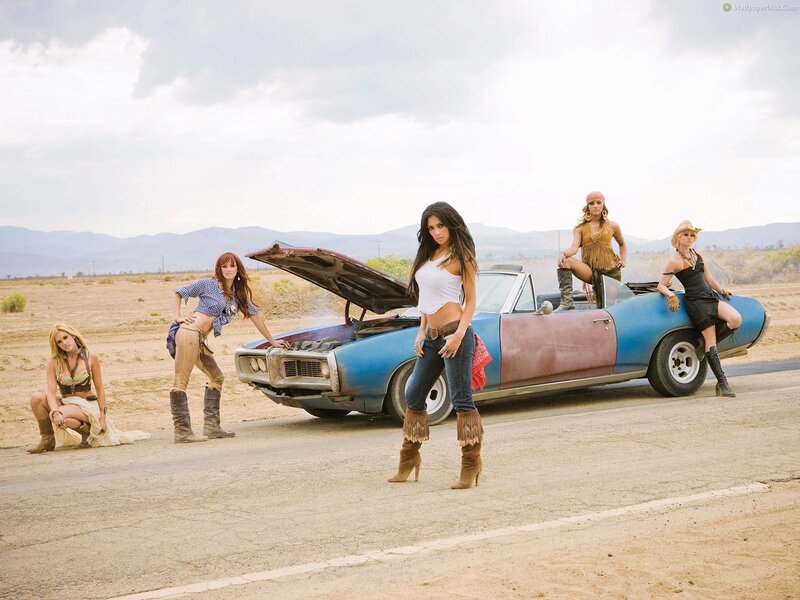 Five Women with Car