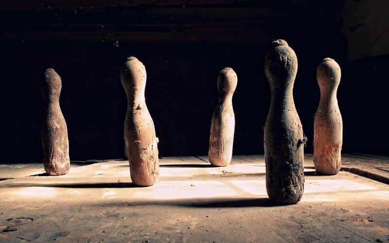 Five Wooden Pins