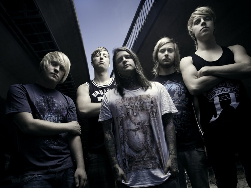 Five Young Men in Band — Black, Serious, Afternoon