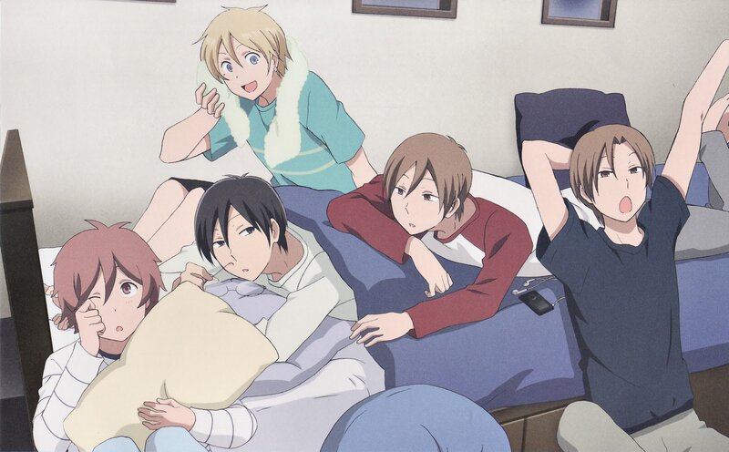 Five Young Men in Bed