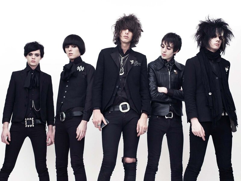 Five Young Men in Black — Serious