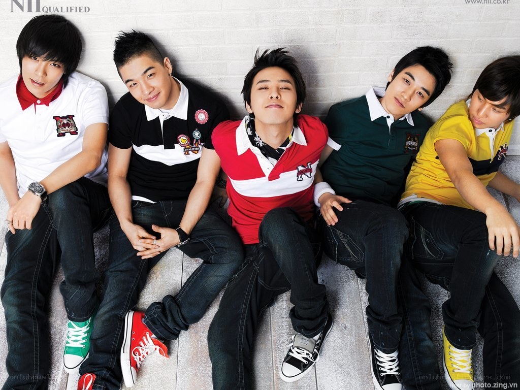 five young men in casual wear