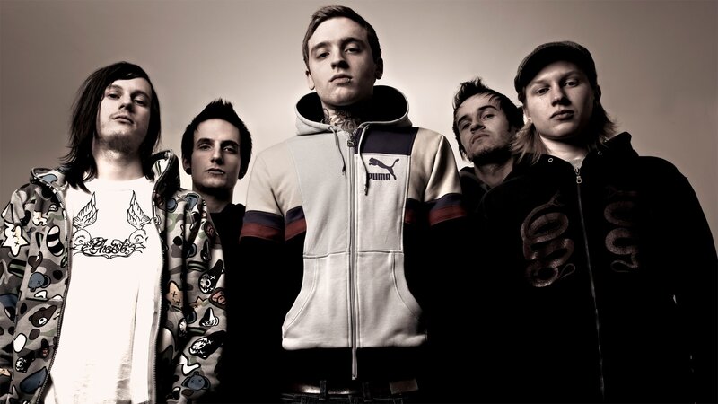 Five Young Men in Hoodies