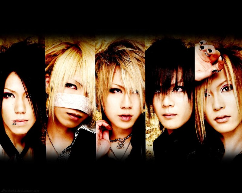 Five Young Men in Rock Style