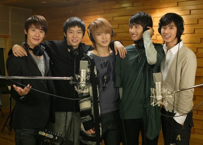 Five Young Men in Studio