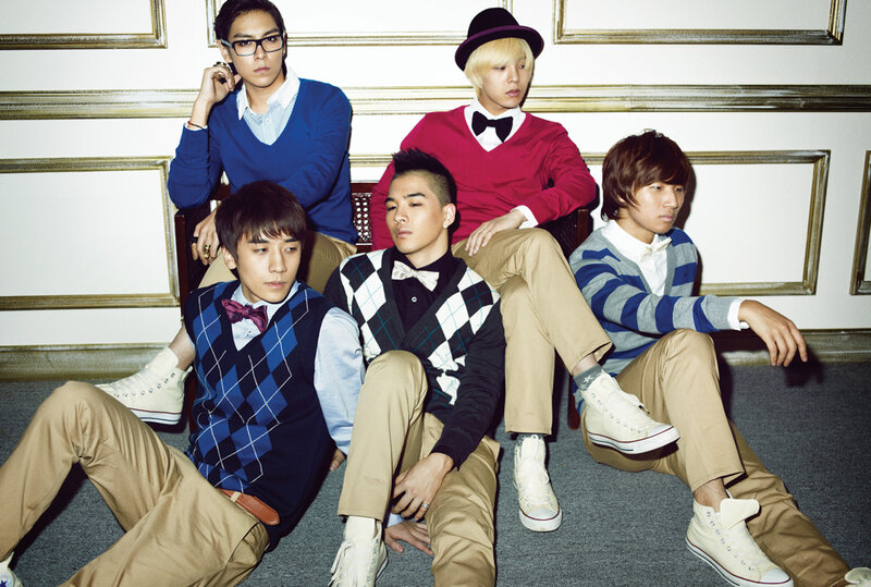 five young men in stylish outfits