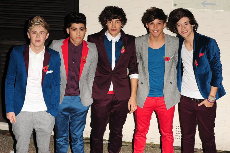 Five Young Men in Suits — Blue, Casual