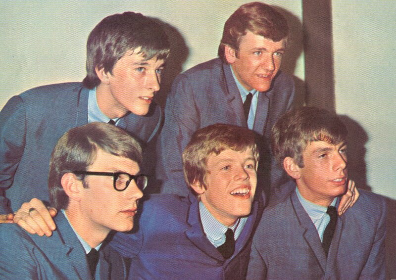 Five Young Men in Suits — Blue