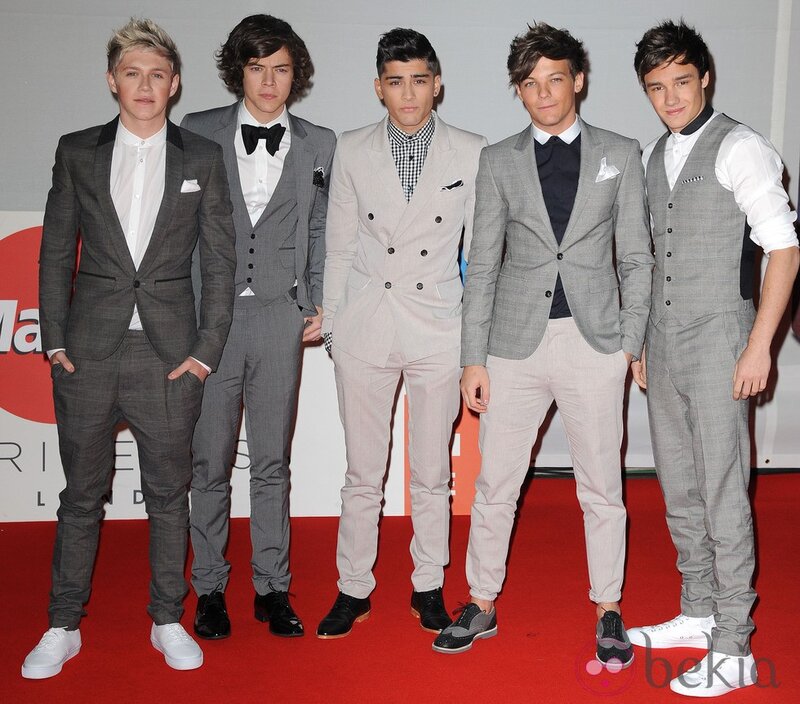 Five Young Men in Suits — Gray, Formal