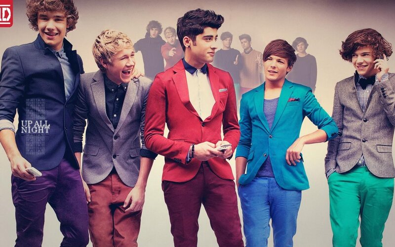Five Young Men in Suits — Red, Confident