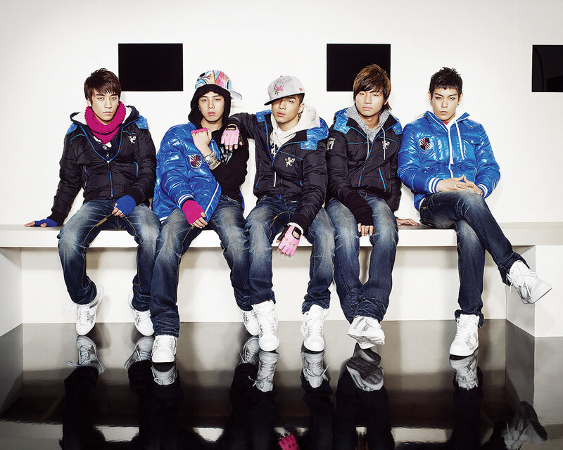 five young men in winter jackets