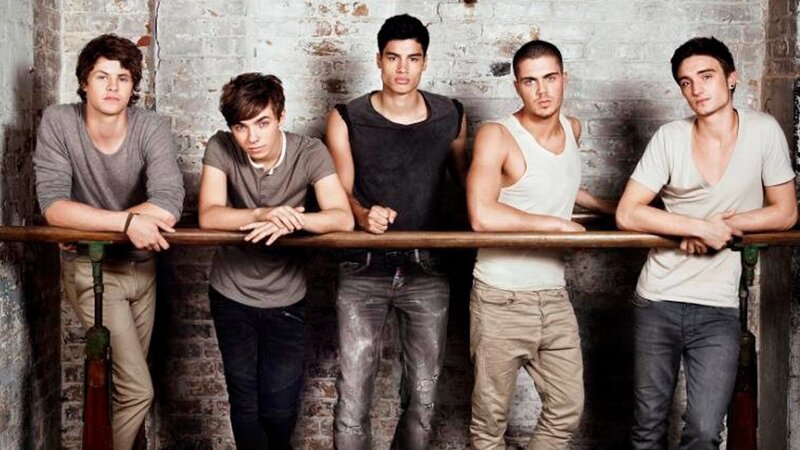 Five Young Men Leaning