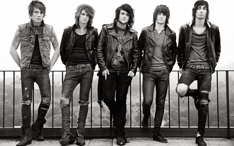 Five Young Men on Balcony