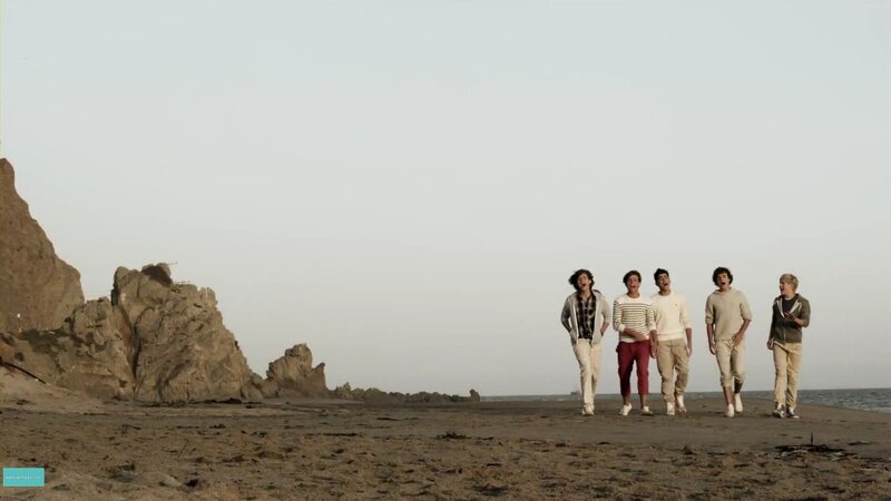Five Young Men on Beach — Brown