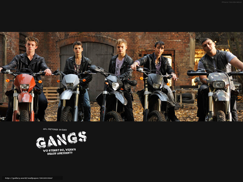 Five Young Men on Motorcycles