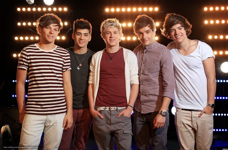 Five Young Men on Stage — White