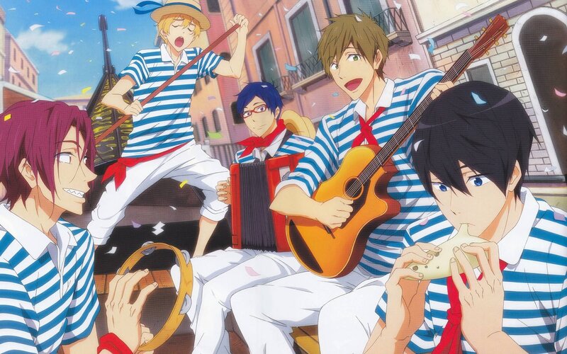 Five Young Men Playing Music