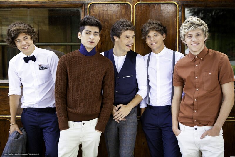 Five Young Men Posing — Brown, Friendly