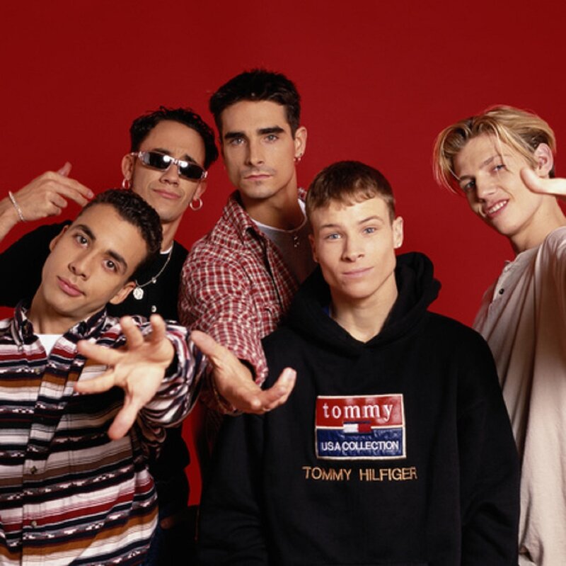 Five Young Men Posing — Red, Confident