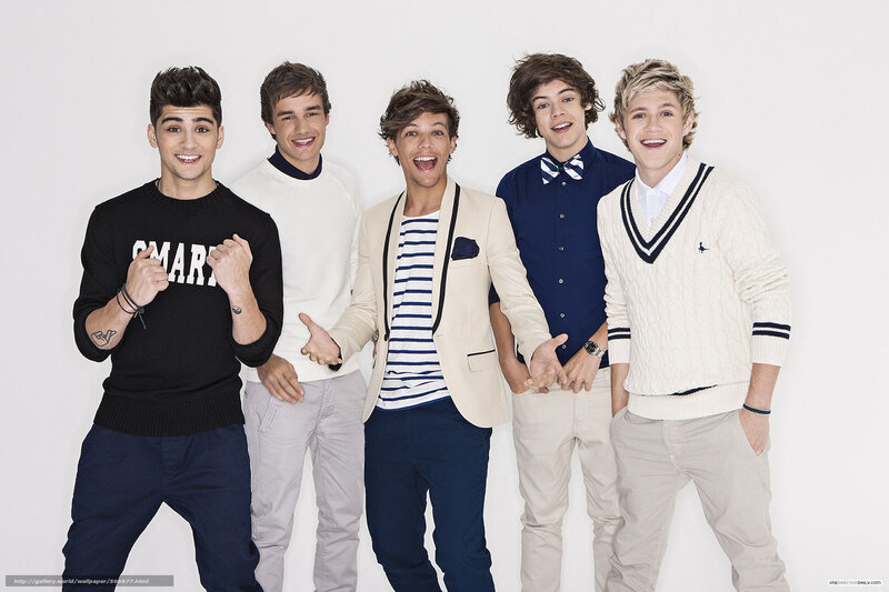 Five Young Men Posing — White, Happy
