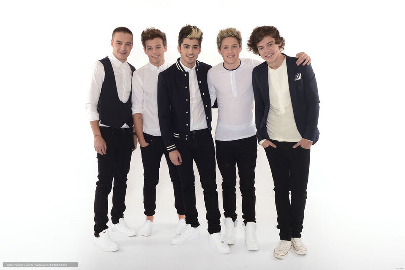 Five Young Men Posing — White, Neutral, Photograph