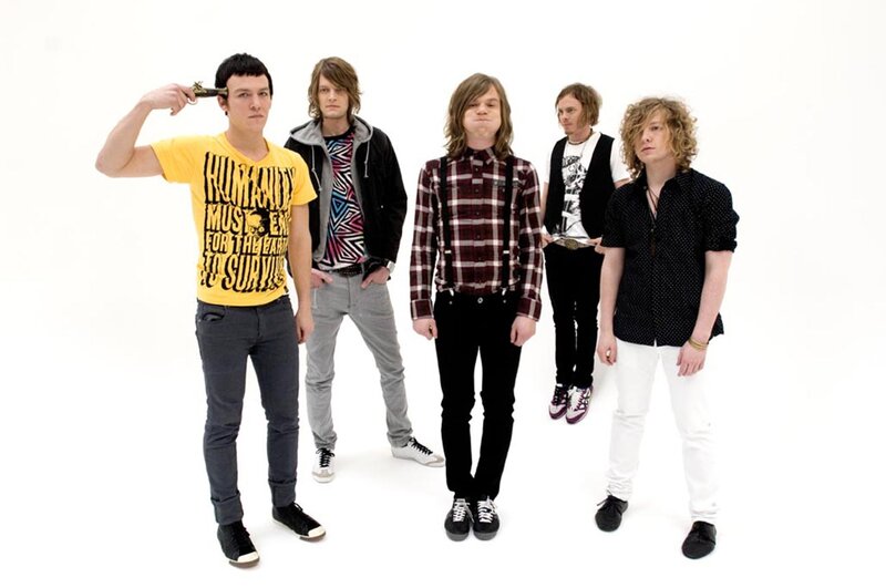 Five Young Men Posing — White, Neutral