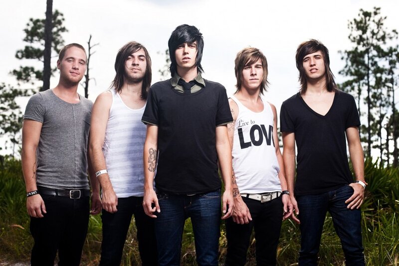 Five Young Men Standing — Black
