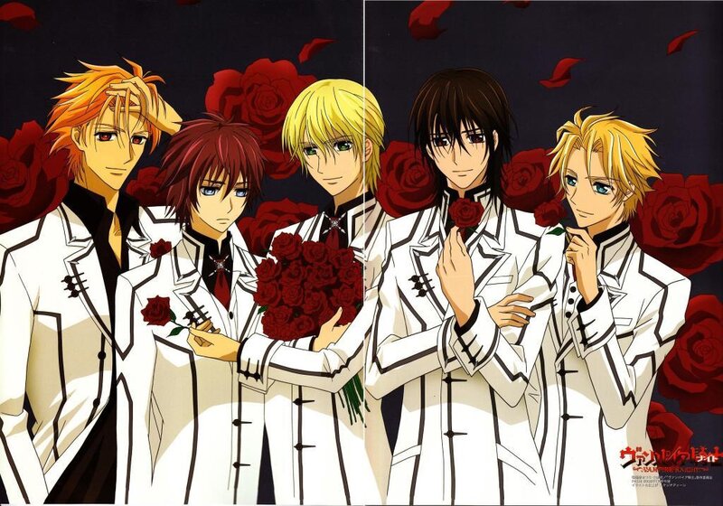 Five Young Men with Roses