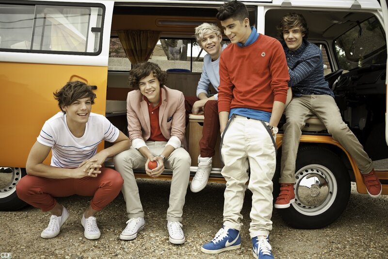 Five Young Men with Van