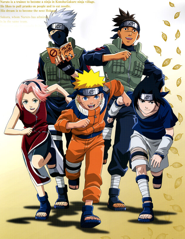 Five Young Ninjas Running