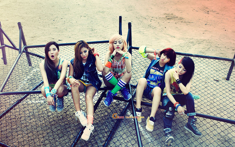 Five Young Women Sitting
