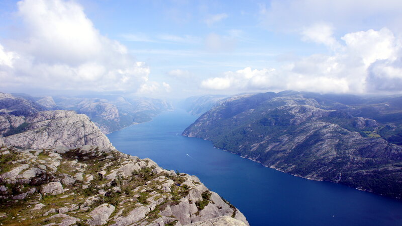 Fjord Between Mountains — Blue