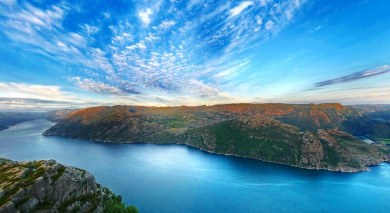 Fjord Landscape — Blue