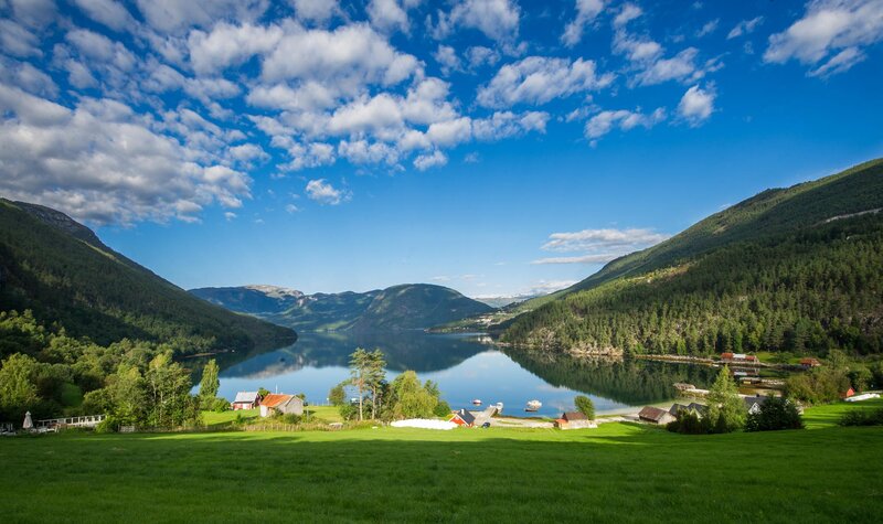 Fjord Landscape with Houses
