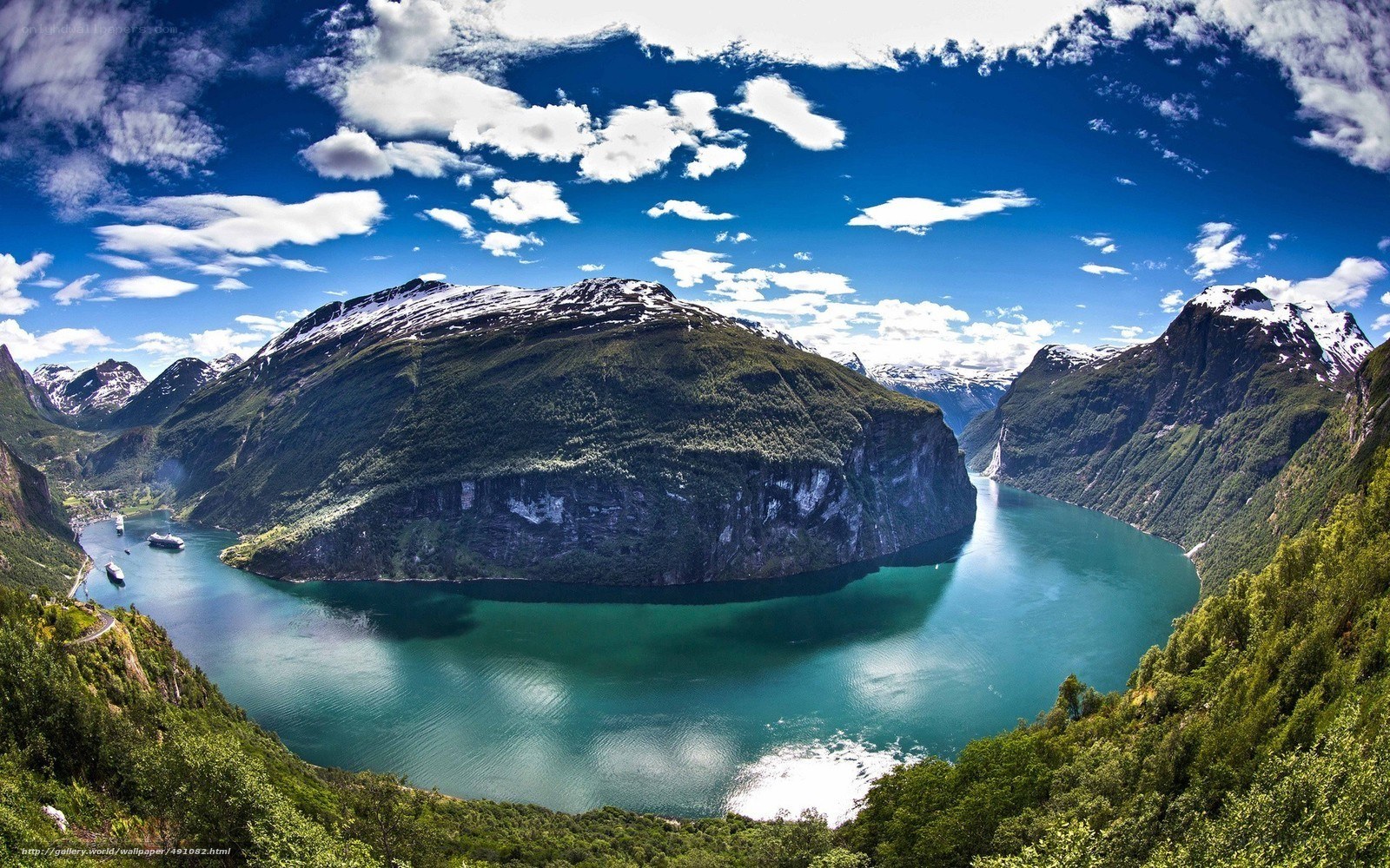 fjord landscape with mountains