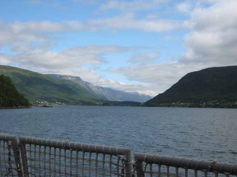 fjord view from a boat