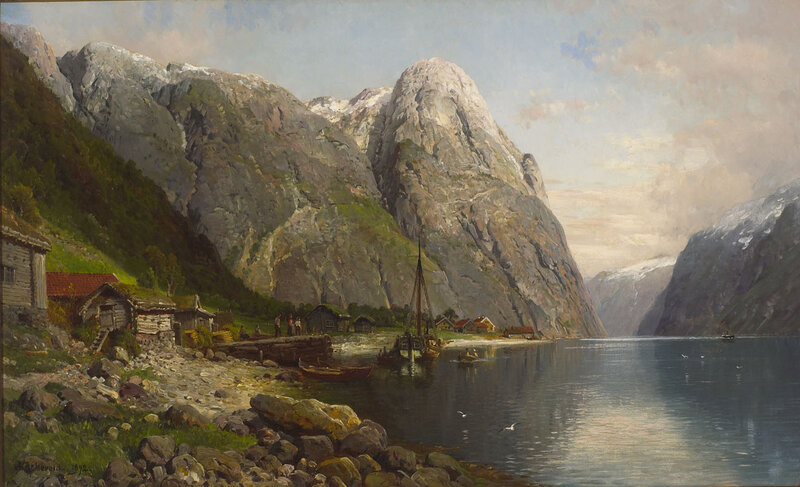 Fjord Village Scene