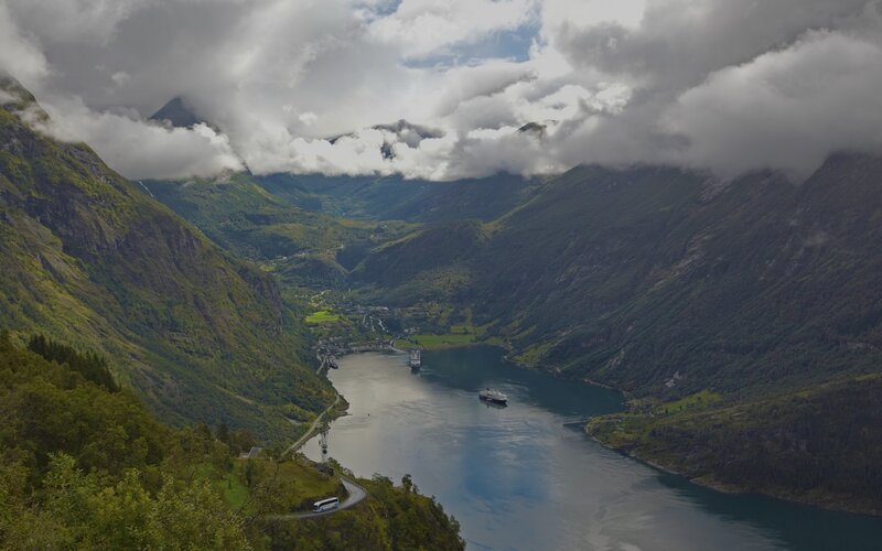 Fjord with Boats