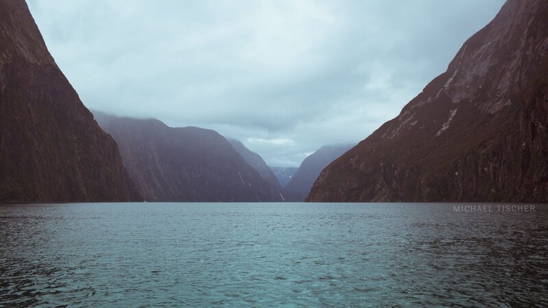 fjord with steep cliffs