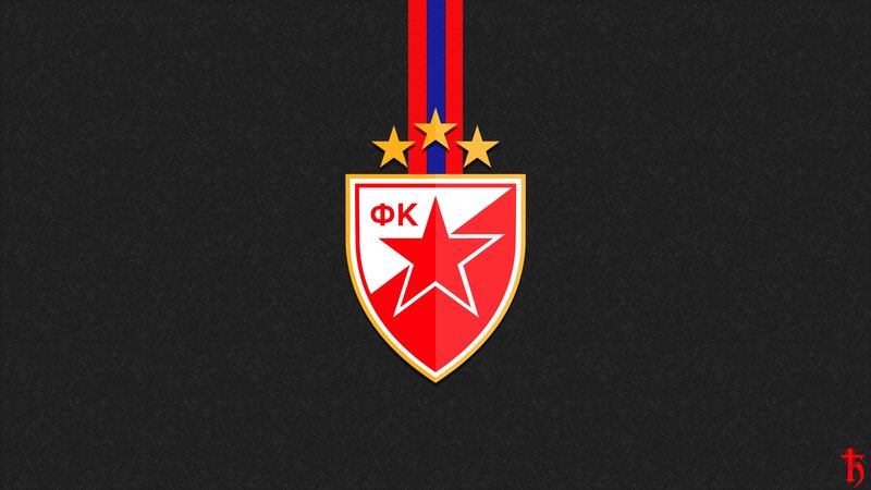 FK Crvena Zvezda Crest — Black